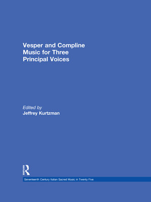 cover image of Vesper and Compline Music for Three Principal Voices